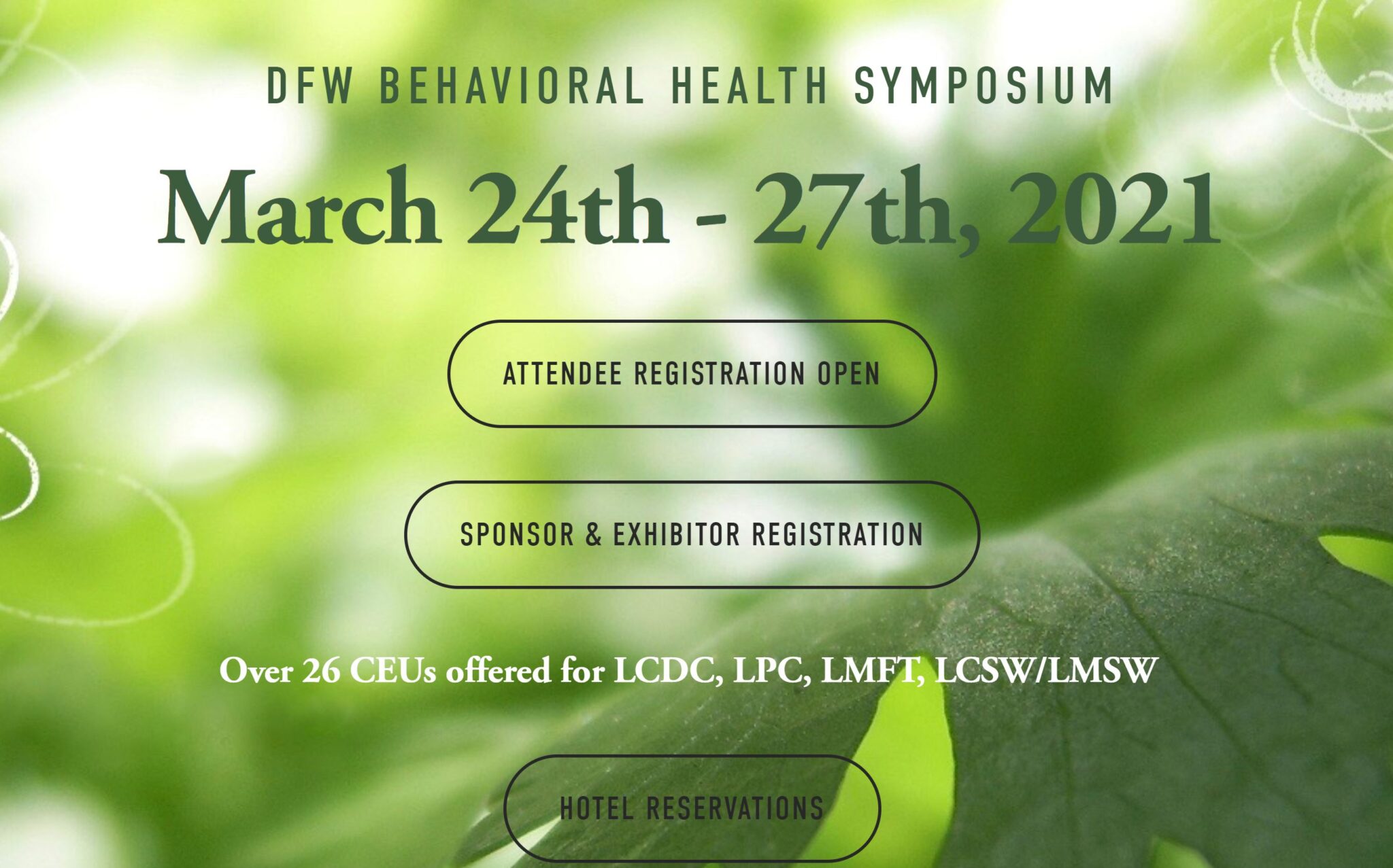 DFW Behavioral Health Symposium Fort Worth TAAP